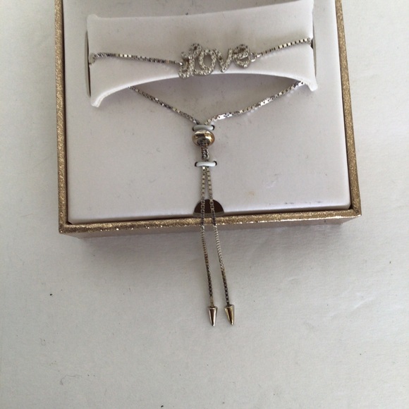 NWT BRILLIANCE FAUX DIAMOND STERLING SILVER BOLO BRACELET NWT - Picture 5 of 9